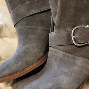 Gray Suede Women's Boots